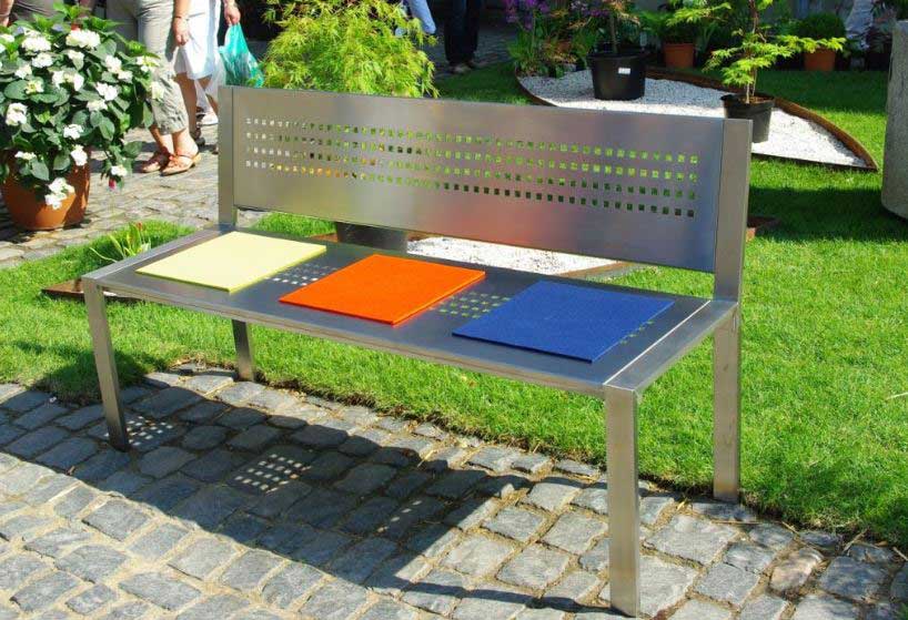 Gartenbank Edelstahl