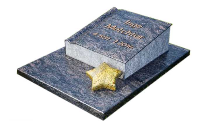 Urnengrabstein Buch mit Platte