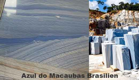 esstisch Modern.- Natursteine aus aller Welt und Dekton Keramik - Azul do Macaubas aus Brasilien