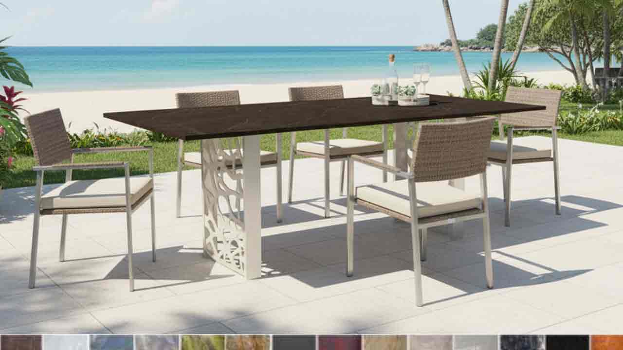 Wtterfester Gartentisch Sirius mit Keramik online nach Mass bestellen