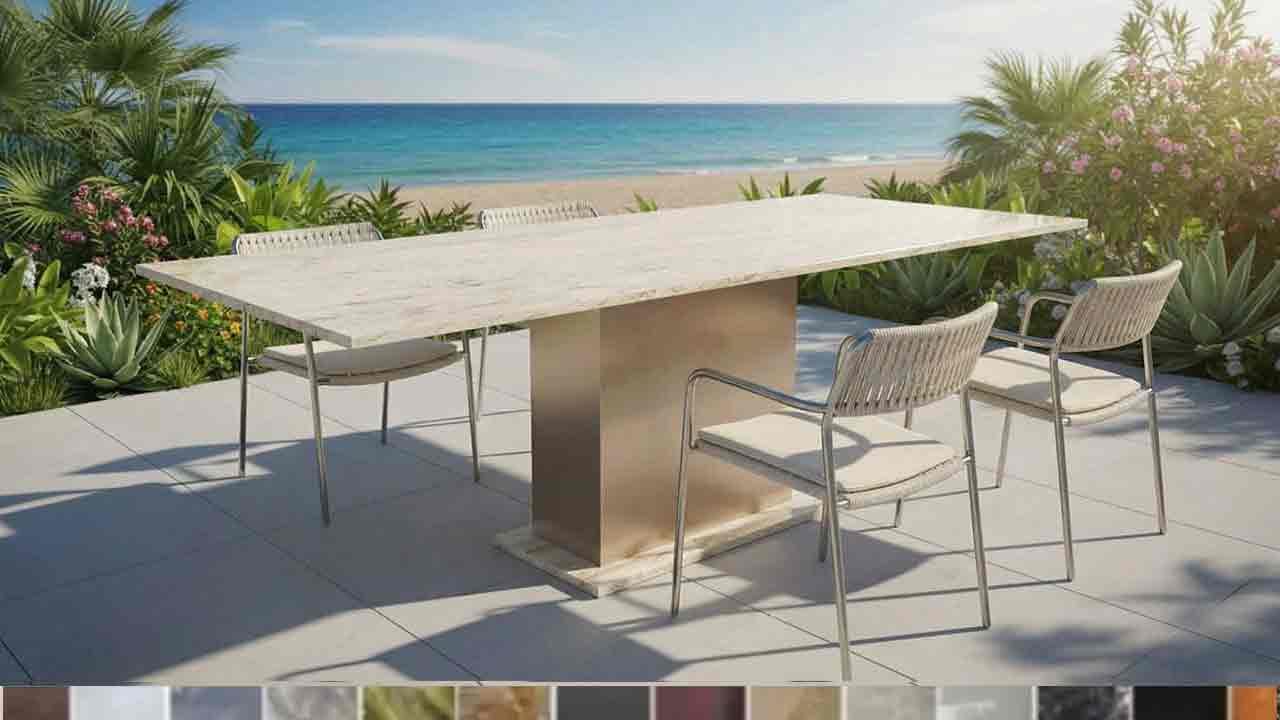 Wetterfeste Gartentische mit Dekton Keramik online konfigurieren