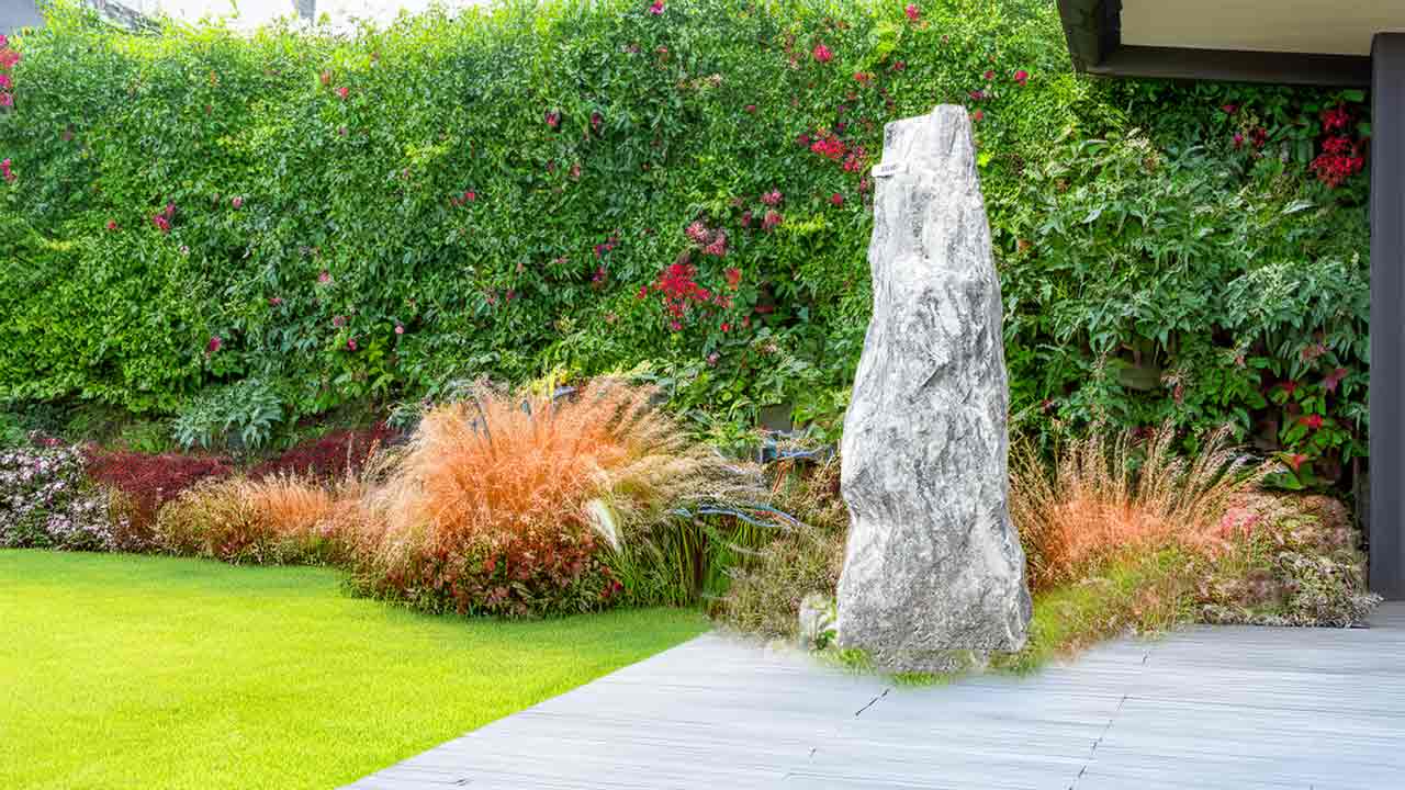 Natursteinfindlinge Garten  | weis grau