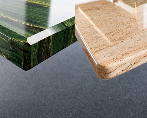 Esstische Marmor und Granit Details Kantenbearbeitung