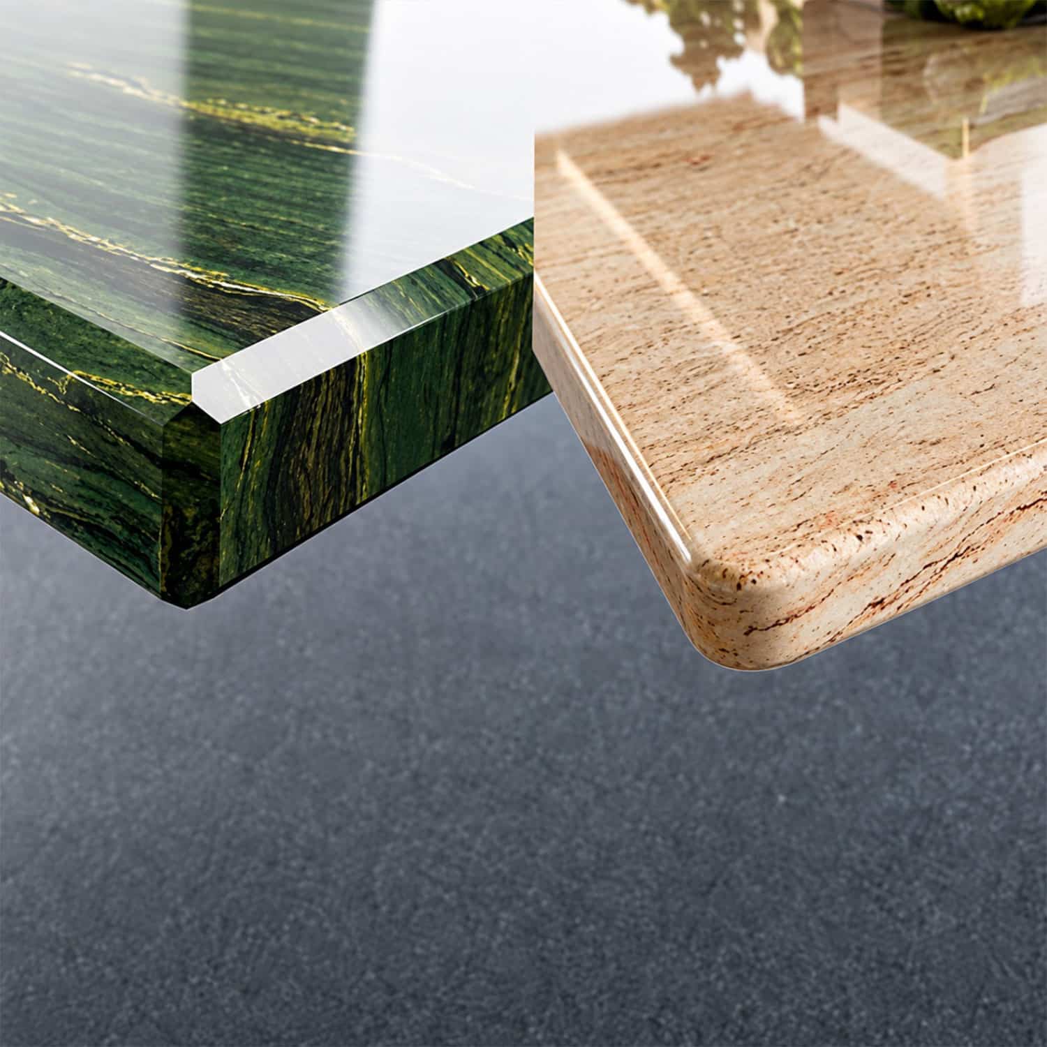 Esstische Marmor und Granit Details Kantenbearbeitung